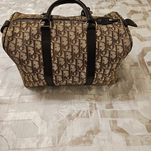 Christian Dior Brown Trotter Canvas Boston Tote Bag - Picture 3 of 16